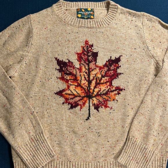 KIEL JAMES PATRICK Woodstock Maple Leaf Donegal Sweater Sz S - Picture 5 of 15